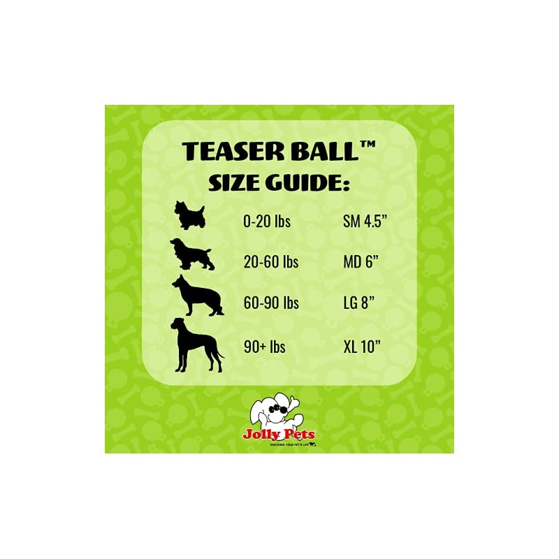 Jolly Pets Jolly Pets Teaser Ball Dog Toy, Large/8 Inches,