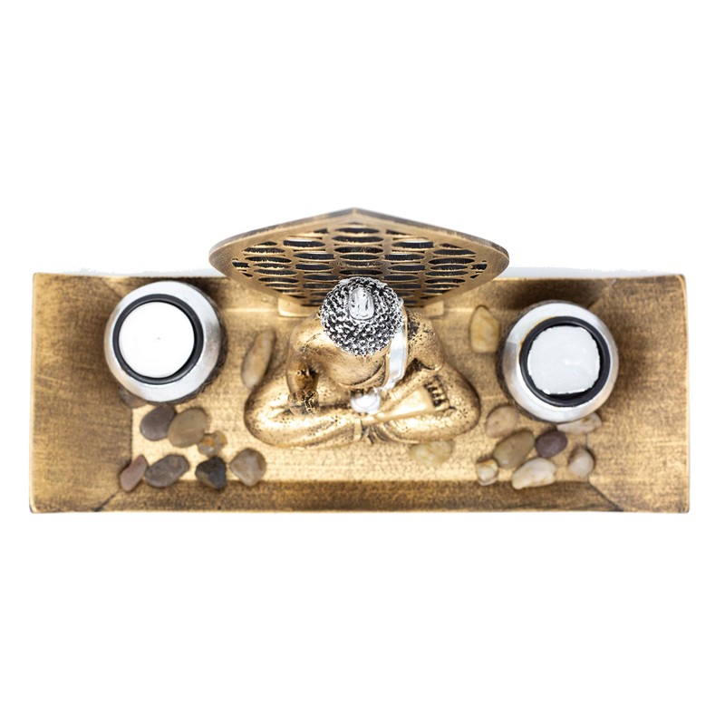 Set of 2 Buddha Tea Light Holders for Meditation, Relaxation