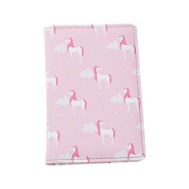 Pink Passport Cover Unicorn Starry Sky Travel Document Protector Elegant Intellectual PU Multifunctional Document Cover Card Cover