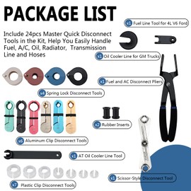 Handor Master Quick Disconnect Tool Kit with Fuel and AC Disconnect Pliers Fuel Line Disconnect Tool Set AC Line Removal Tool Fuel Line Disconnect Tool