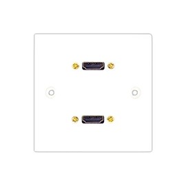 C4A® Twin HDMI Wall Plate/Easy Connect HDMI Faceplate With 2 x HDMI sockets/No soldering