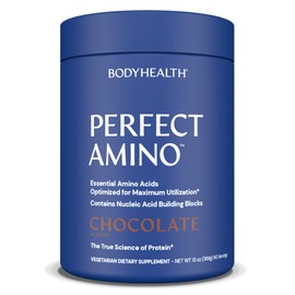 BodyHealth PerfectAmino Powder - BCAA and EAA Powder for Pre and Post Workout - Amino Acid Energy Drink for Men and Women to Support Lean Muscle and Recovery - Chocolate - 60 Servings