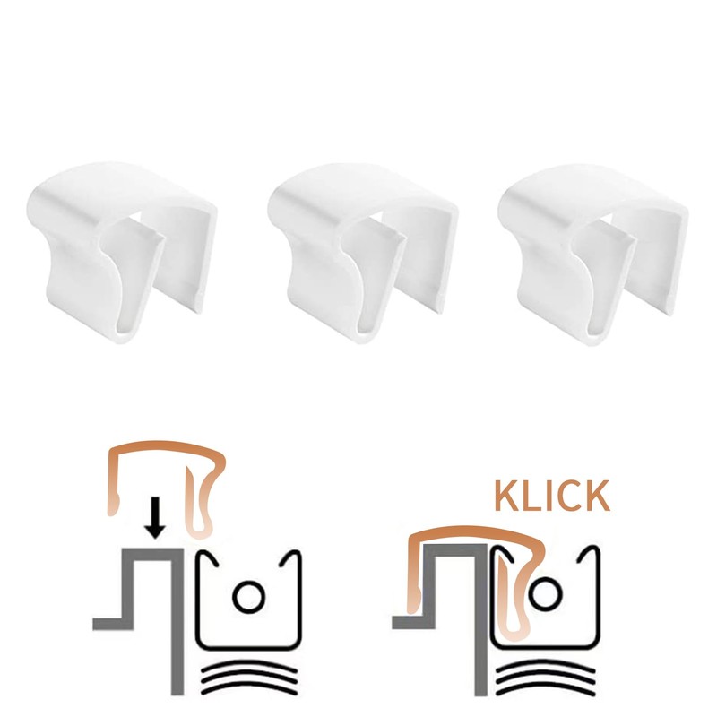 Pack of 8 clamp holders for blinds windows, no drilling,