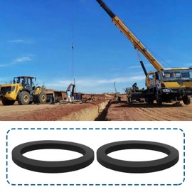 EMSea Pack of 20 Rubber Flat Seal 18 mm x 29.5 mm x 2 mm Suitable for Industrial Plants Furniture Transparent Piping Construction Ring Black