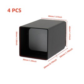 Risbay Bed Risers,2 inch Furniture Table Sofa Lift,Furniture Risers,Heavy Duty Square Supports with Felt Pad-Support 1100 LBS Per Leg-Black(Width 1.6"-Adds 2" Height),4 Pack