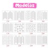 Universo en Linea Plantillas Adhesivas Diseño Uñas Esmalte/ Gel/ Acrílico