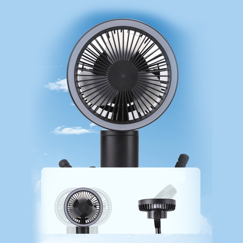 Portable Stroller Fan Handheld LED Night Night USB Rechargeable Multi
