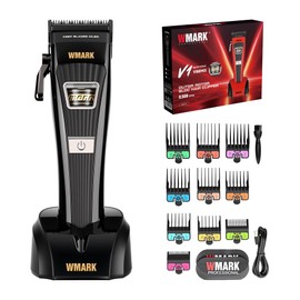 WMARK Professional VIBEMIX Cordless Low Vibration Outer Rotor BLDC Hair Clipper – 8500RPM Sharp & Durable DLC Stainless Steel Blade, Barber Clipper for Men & Barbershops, NG-V1 (Black)