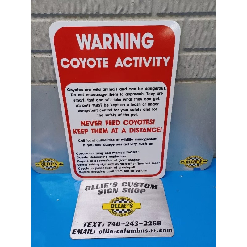Garage COYOTE ACTIVITY FUNNY SHOP SIGN GARAGE ART MAN CAVE