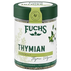Fuchs Spices - Thyme Rubed - Mediterranean Herbal Note for Feta, Vegetables and Meat Dishes - Natural Ingredients - 20 g in Reusable, Recyclable Tin