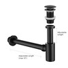 Bathroom Sink Stopper P-Trap Complete Set Adjustable 1-1/4 Sink Drain