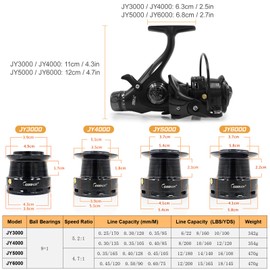 Fishing Reel Interchangeable Left and Right Handle Front and Rear Drag Metal Fishing Reel