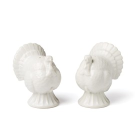 Lenox 898334 French Perle Carved Turkey Salt & Pepper Set