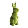 Decorative Decorations for Easter Bunny Gifts, Moss Green Flocking Sculpture,