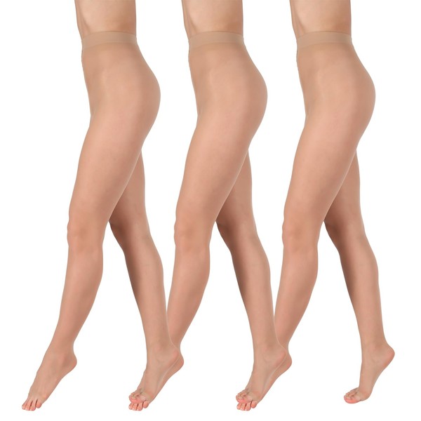 BANANALU 15 Denier Toeless Soft Tights Toeless Transparent Open Toe,