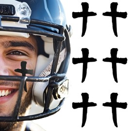 60 Pairs Eye Black Temporary Tattoos, Sports Face Eye black Temporary Tattoos for Baseball Football Softball Themed Party Birthday Party Supplies (Cross2)