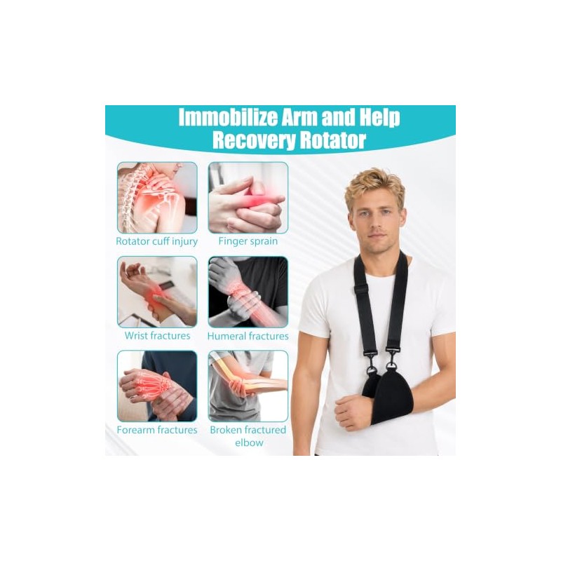 Adjustable Arm Sling with Black Storage Bag,Adjustable Sling for Arm