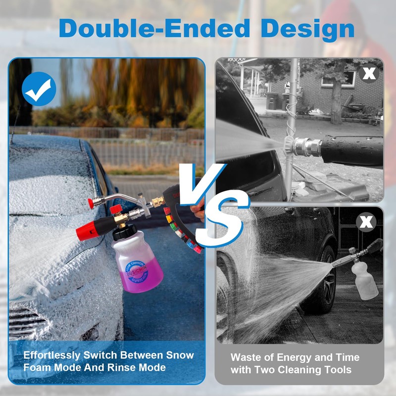 DUSICHIN Pressure Washer Gun 4000 PSI Snow Foam Cannon Dual-Ended