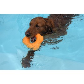 Hero | Action Floating Foam Ring | Dog Chew Toy | Dog Toys | Puppy Toys | Pet Toys | Small (Orange)