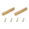 QUARKZMAN Set of 2 Wooden Drawer Handles with Screws 192