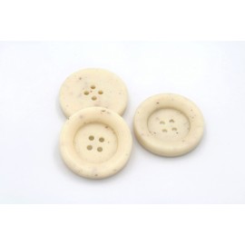20pcs Metal Buttons Blazer Jeans Flower Round Shaped Engraving Snaps DIY Accessories (18mm, Beige)