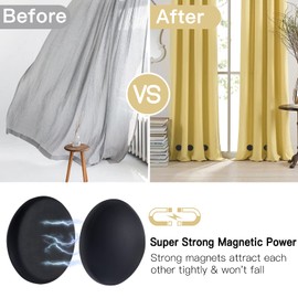 Shower Curtain Weights, Silicone Encased Strong Shower Curtain Magnets, No Rust Clang or Falling Apart, Stop Shower Curtain from Blowing Window Curtain Outdoor Curtain Weights Tablecloth Weights