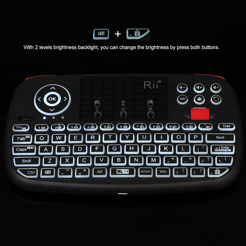 Rii i4 Mini Wireless Keyboard Bluetooth & 2.4GHz Dual Modes
