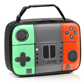 Boy Lunch Box PU & Leather Lunch Box, Kids Lunch Bags Waterproof Thermal Insulated Cooler Bag Toy Bag for Boys Girls Kids Toddlers Teens School Gift