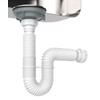 Flexible P-Trap for 1-1/2" Drain Pipes (White - 24 Inch