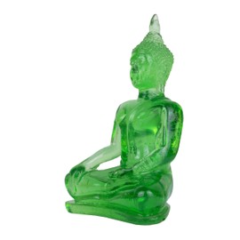 BUDDHO Buddha overcoming Temptations Posture Buddha Statue 4" H. Thai Buddha Statue for Home Decor Room Decor Buddha Gift (Green)