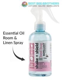 Natural Bed Bug Room and Linen Spray Great for Travel by Best Bee Brothers 8oz