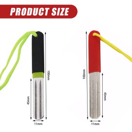 Neyeau 2 PCS Darts Sharpener Darts Repointing Tool Darts Sharpener Tool Double Sided V-Groove Dart Sharpener with Handle for Fishing Grinding Rapid Sharpening Reduced Bounce Outs