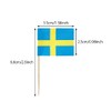 100PCS Sweden Swedish Toothpick Flags Decorations Small Cupcake Toppers Cocktail