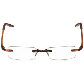 Visualites 8 Tortoise 3.00 Power Lightweight Rimless Readers For Men and Women