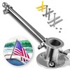 Anley Boat Flagpole Kit with Flag Pole and Mounting Base