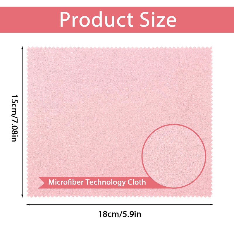 Molain 10 Pieces Microfiber Glasses Cleaning Cloths, Reusable Soft Lens