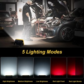 T-SUN 4× Work Lights LED Rechargeable Portable Flood Lights Camp Lamps Office US Stock