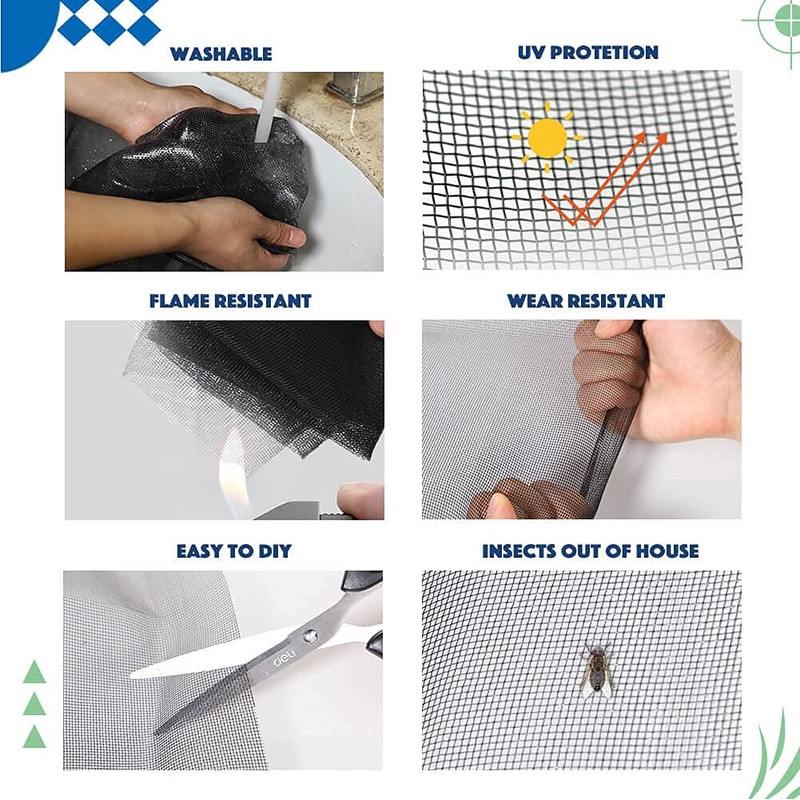 Window Screen Repair Kit - 59" x 106" Screen Door