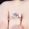 925 Sterling Silver 4 Carat Cubic Zircon Simulated Diamond Solitaire