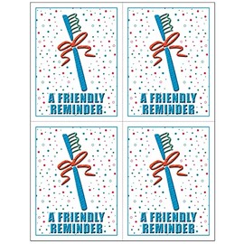 Custom Recall Dental Laser Appointment Reminder Postcards with Personalizable Backs. 4 Cards Micro Perforated for Tear-off at 4.25" x 5.5" on an 8.5" x 11" Sheet of 8 Pt Card Stock. (500)