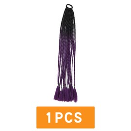 Traziewell Curly Dark Purple Ponytail Hair Extension Ponytail Extension Purple Long Braiding Hair Extensions for Black Women Braids Synthetic Hair Pieces 2805