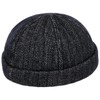 HAMMABURG Dark Herringbone Men's Docker Hat with Cotton Lining 100%