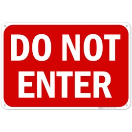 Sigo Signs, Do Not Enter Sign, 12x18 Inches, 55 mil Thick HDPS (high Density polystyrene), Made in USA