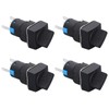 25Pcs Rotary Switch Knob 2 Position Self Locking Square Selector