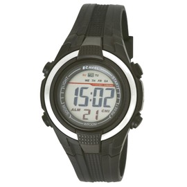Ravel LCD Digital Water Resistant Sports Boy's Digital Watch with Black Dial Digital Display and Black Plastic Strap RDB-19