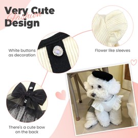 Dog Dress, Pet Dog Princess Bowknot Dress for Dogs Female,Dogs Dresses for Small Cats Girl Spring Summer Puppy Clothes(Small)