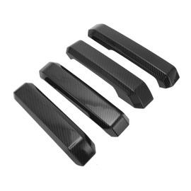 REPAIROCK 1 Set Interior Door Handle Cover Trims for Ford F-150 2015-2020 Inside Door Handle Cover Protector Carbon Fiber ABS Black