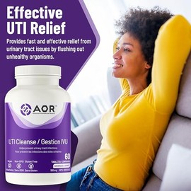AOR AOR - UTI Cleanse, 60 Tablets 15-Day Supply - Cranberry Juice with D-Mannose - Support Urinary Tract Health - Promote Bladder & Kidney Wellness - Dried Cranberry Extract - Vegan, Non-GMO & Gluten-Free