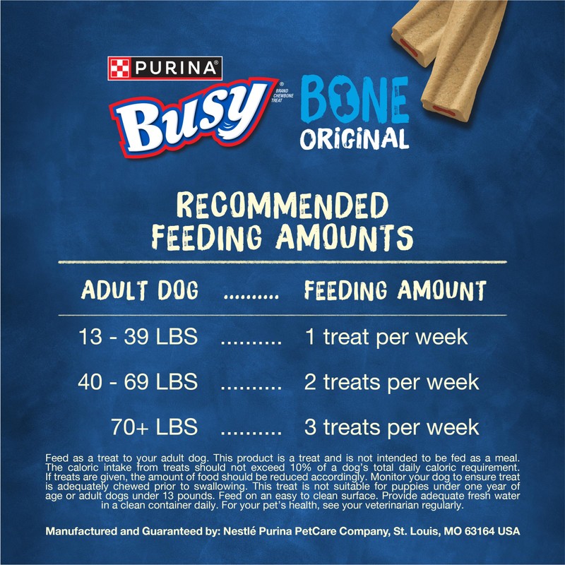 Purina Busy Bone Adult Dog Chew Bone Treats, Original -