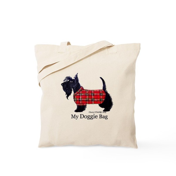 CafePress Scottie Doggie Tote Bag Reusable Natural Beige Canvas Shopping